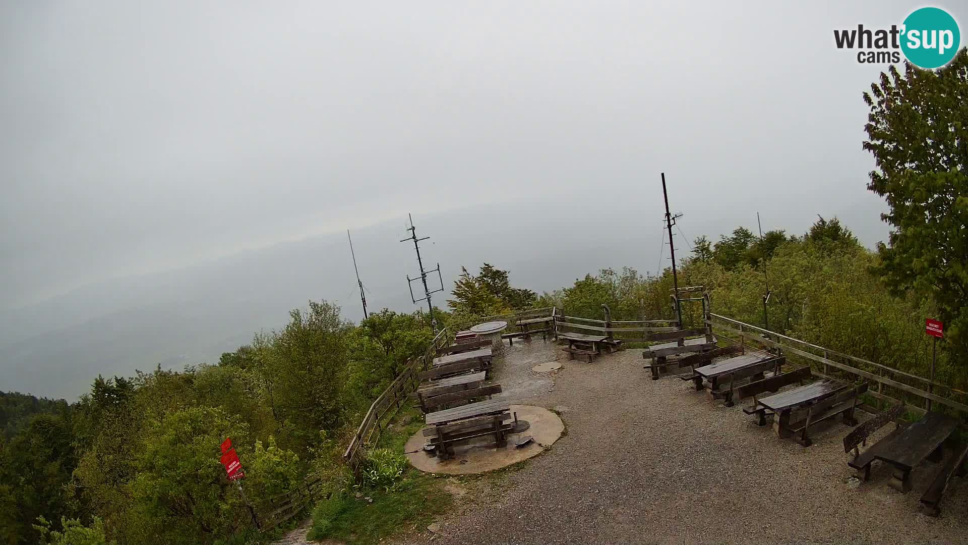 Mount Krim webcam near Ljubljana – Slovenia – view to Grosuplje