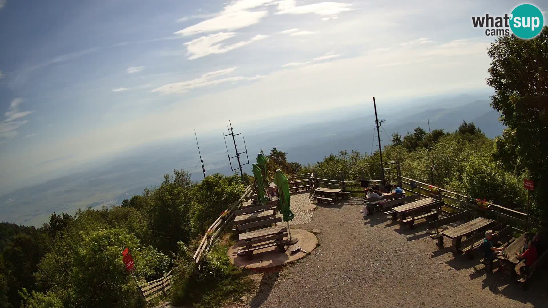 Mount Krim webcam near Ljubljana – Slovenia – view to Grosuplje