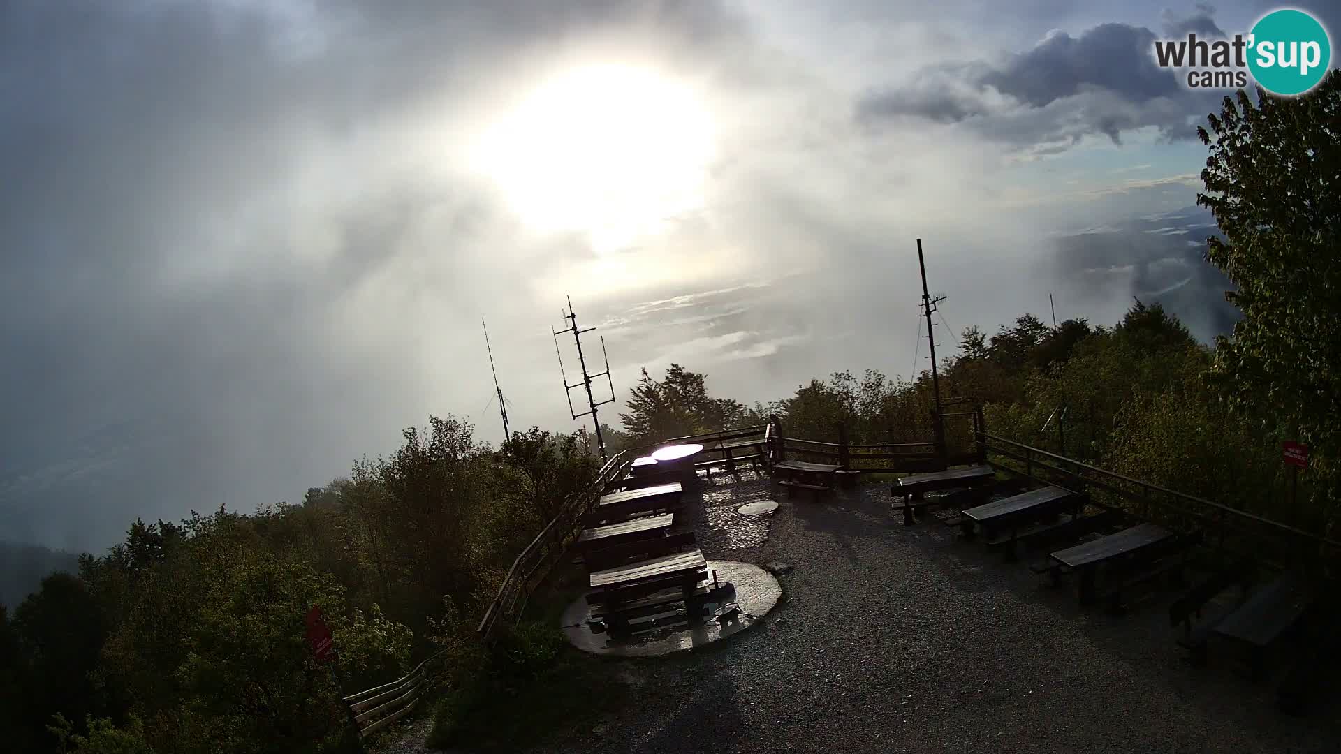 Mount Krim webcam near Ljubljana – Slovenia – view to Grosuplje