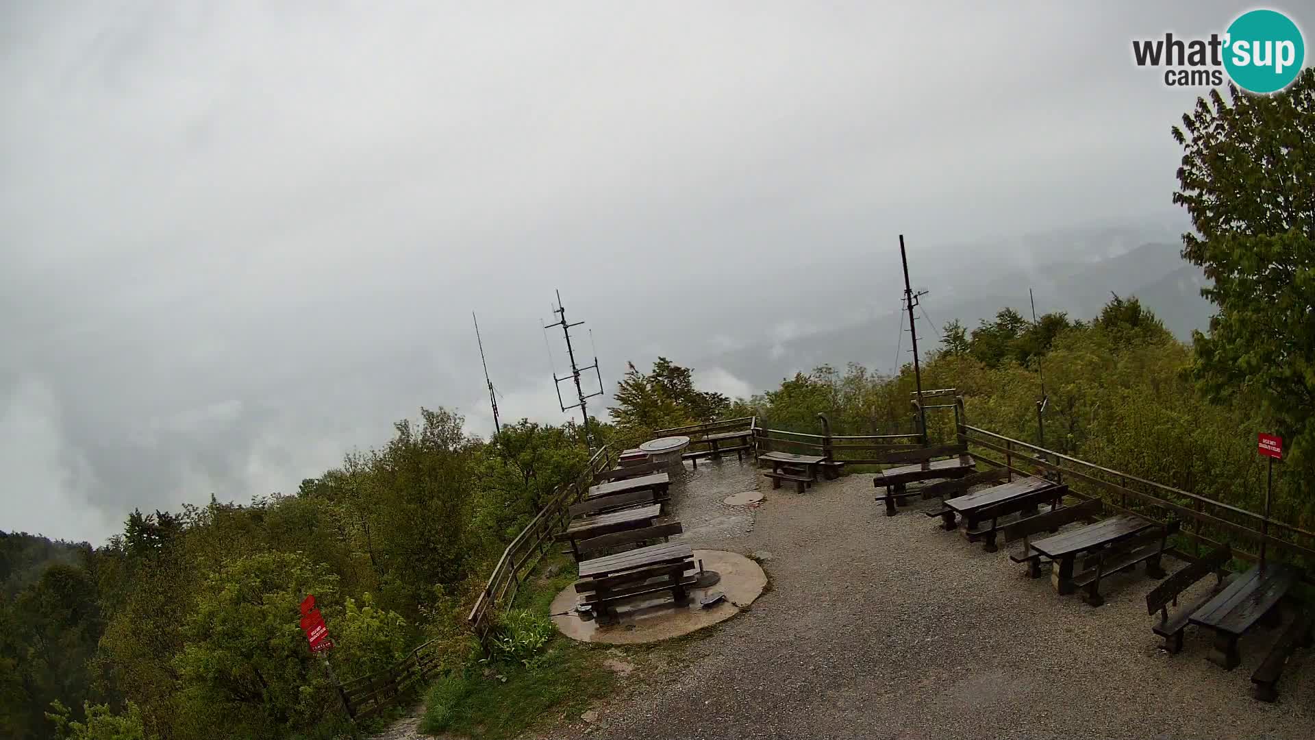 Mount Krim webcam near Ljubljana – Slovenia – view to Grosuplje