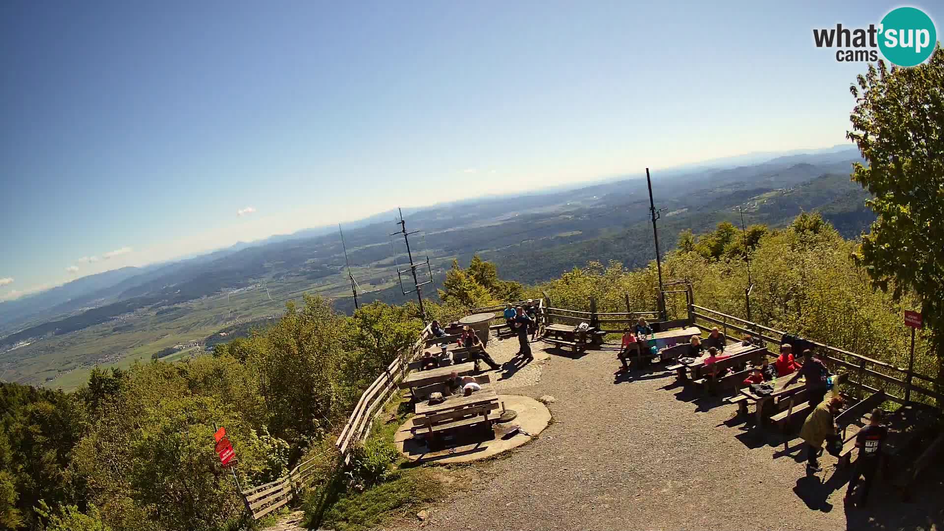 Mount Krim webcam near Ljubljana – Slovenia – view to Grosuplje