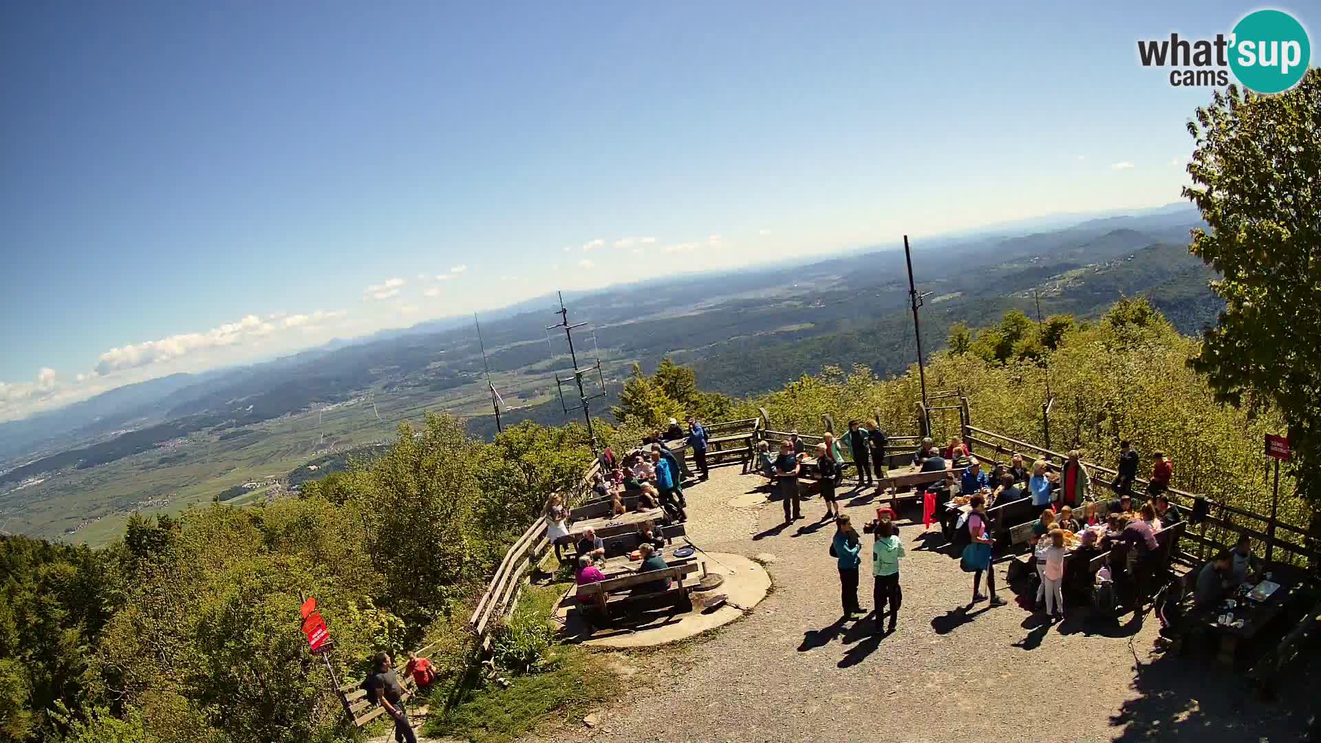Mount Krim webcam near Ljubljana – Slovenia – view to Grosuplje