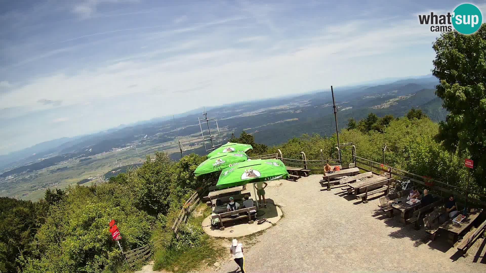 Mount Krim webcam near Ljubljana – Slovenia – view to Grosuplje