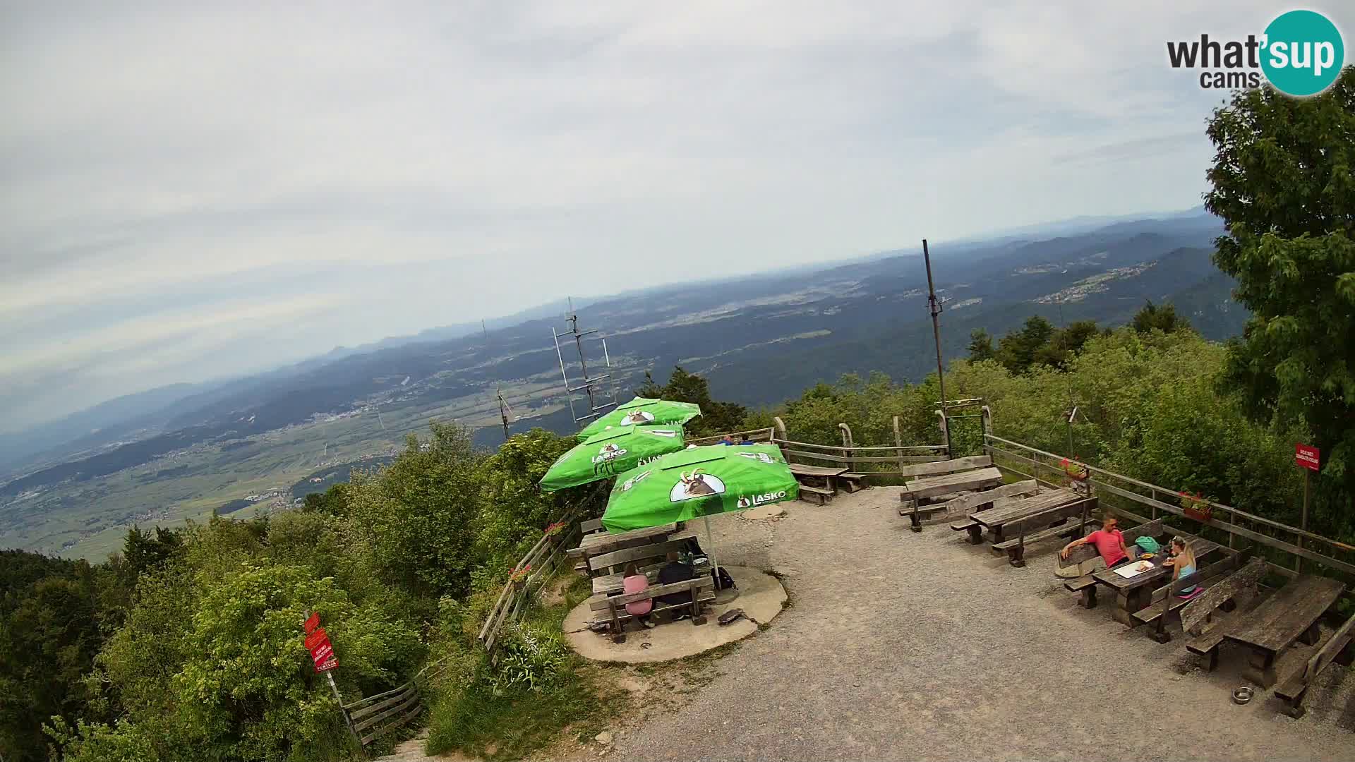 Mount Krim webcam near Ljubljana – Slovenia – view to Grosuplje