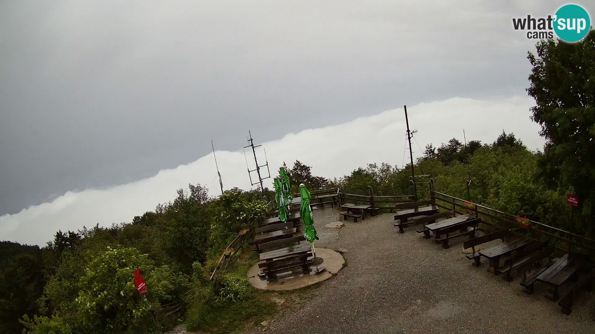 Mount Krim webcam near Ljubljana – Slovenia – view to Grosuplje