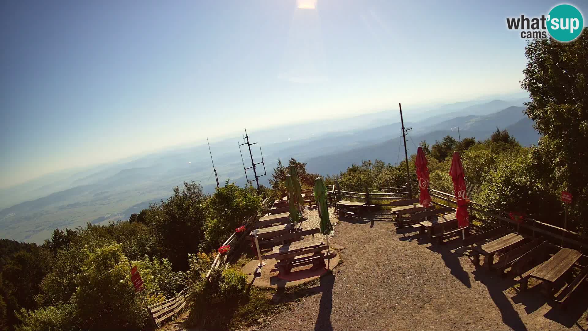 Mount Krim webcam near Ljubljana – Slovenia – view to Grosuplje