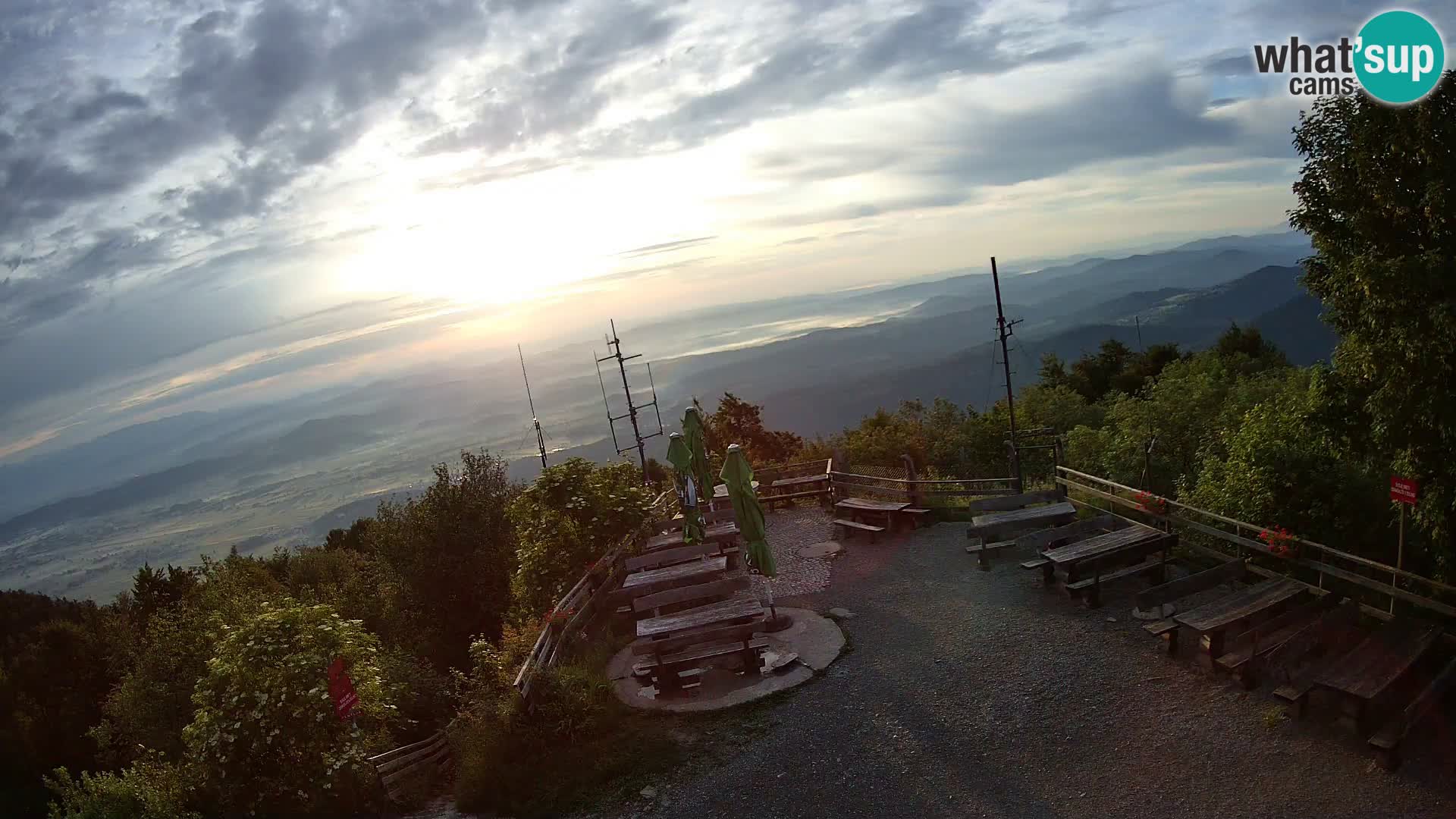 Mount Krim webcam near Ljubljana – Slovenia – view to Grosuplje