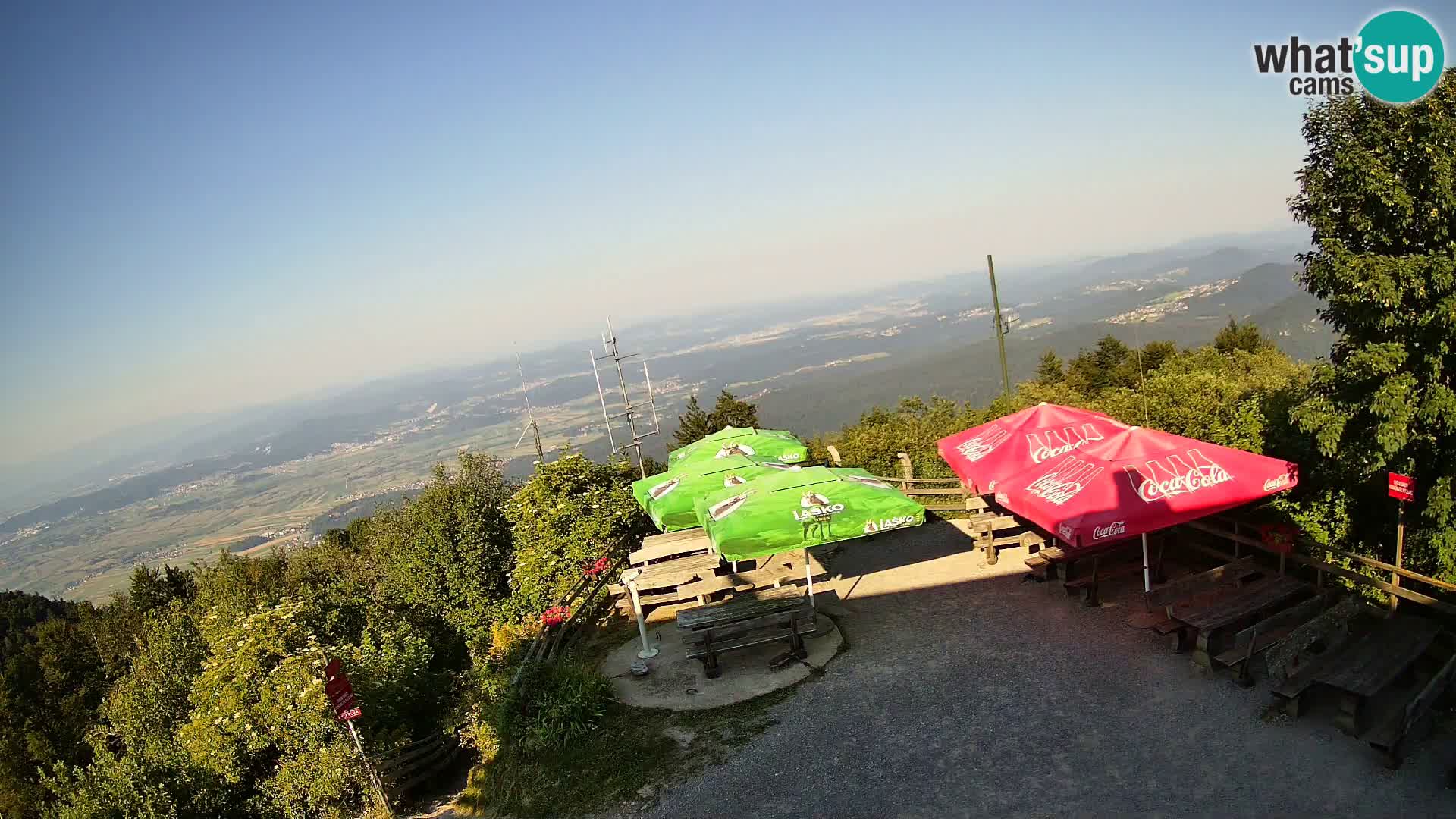 Mount Krim webcam near Ljubljana – Slovenia – view to Grosuplje