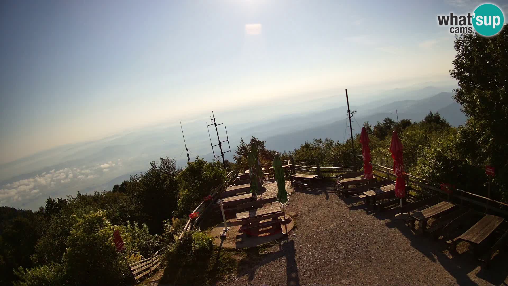 Mount Krim webcam near Ljubljana – Slovenia – view to Grosuplje