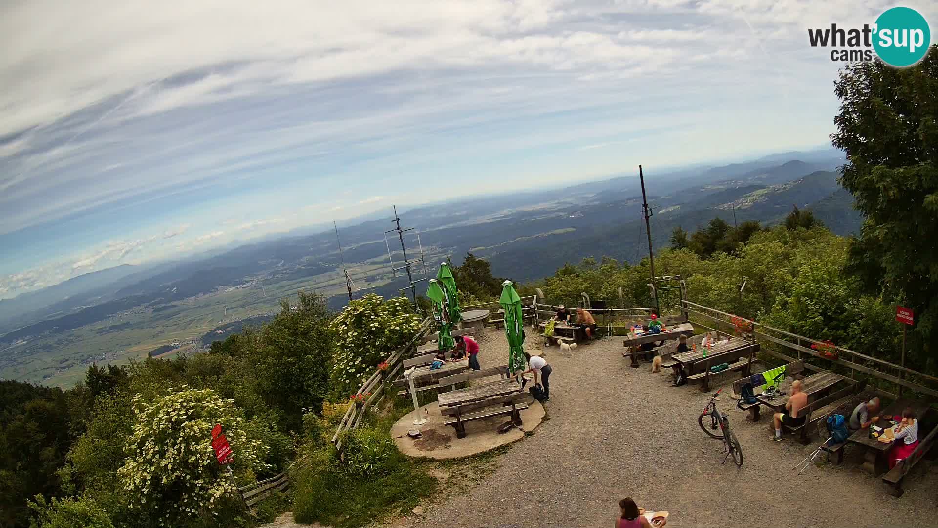 Mount Krim webcam near Ljubljana – Slovenia – view to Grosuplje