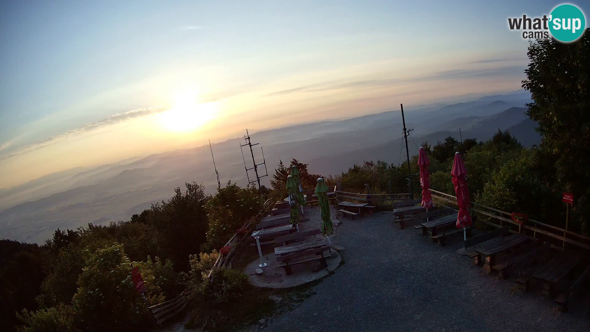 Mount Krim webcam near Ljubljana – Slovenia – view to Grosuplje