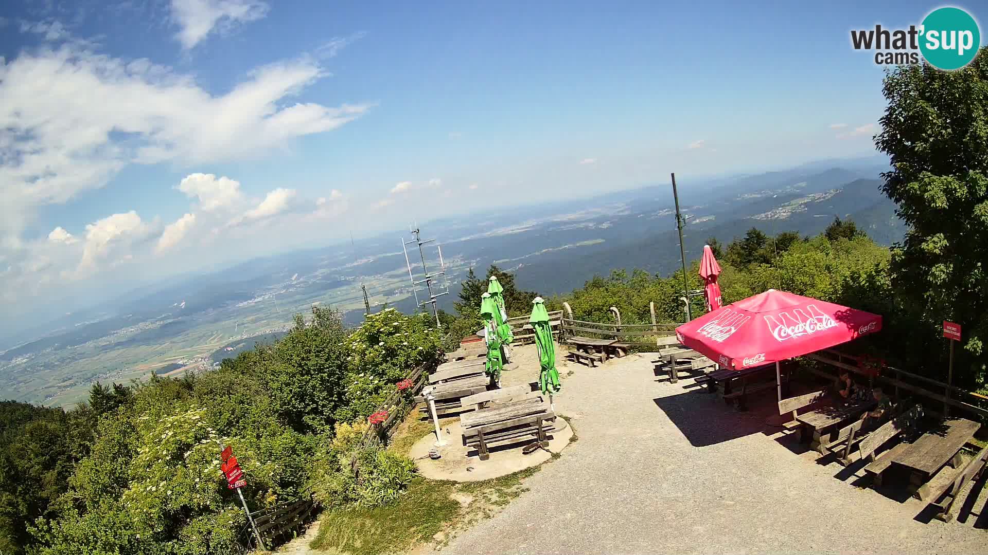 Mount Krim webcam near Ljubljana – Slovenia – view to Grosuplje