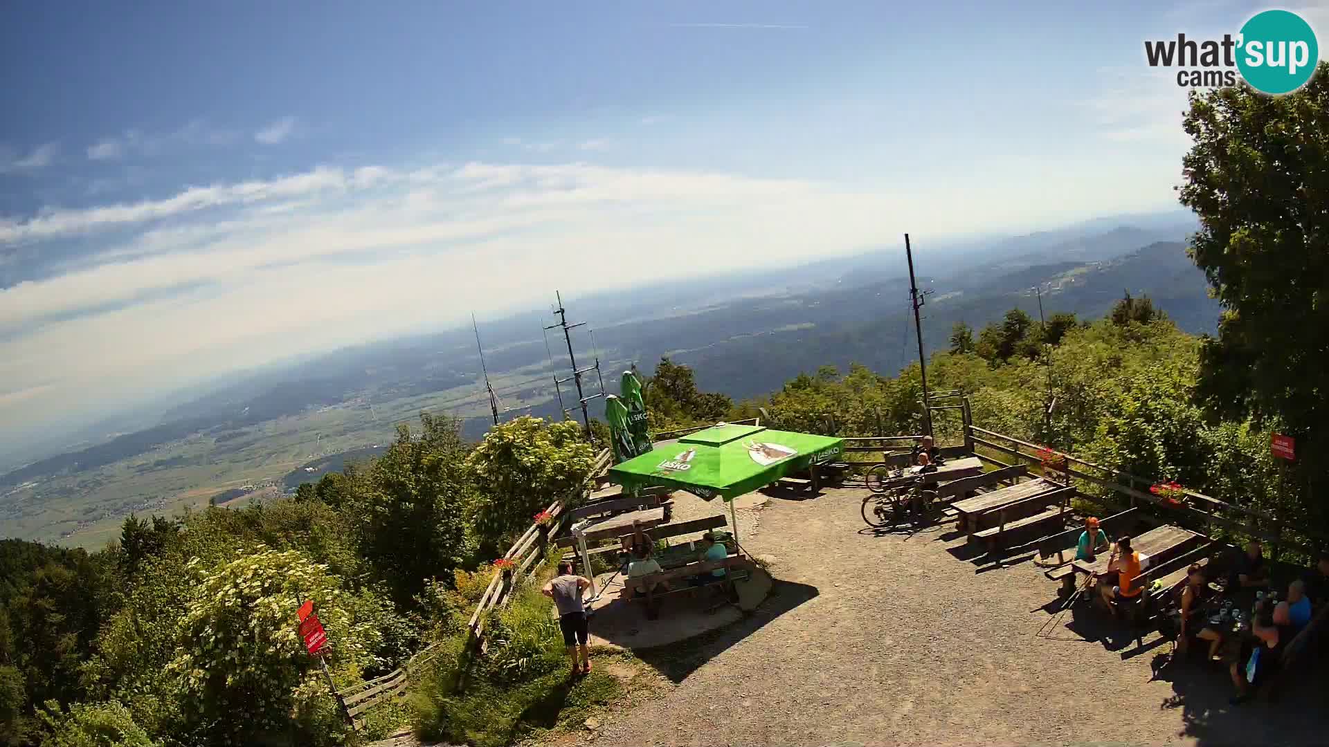 Mount Krim webcam near Ljubljana – Slovenia – view to Grosuplje