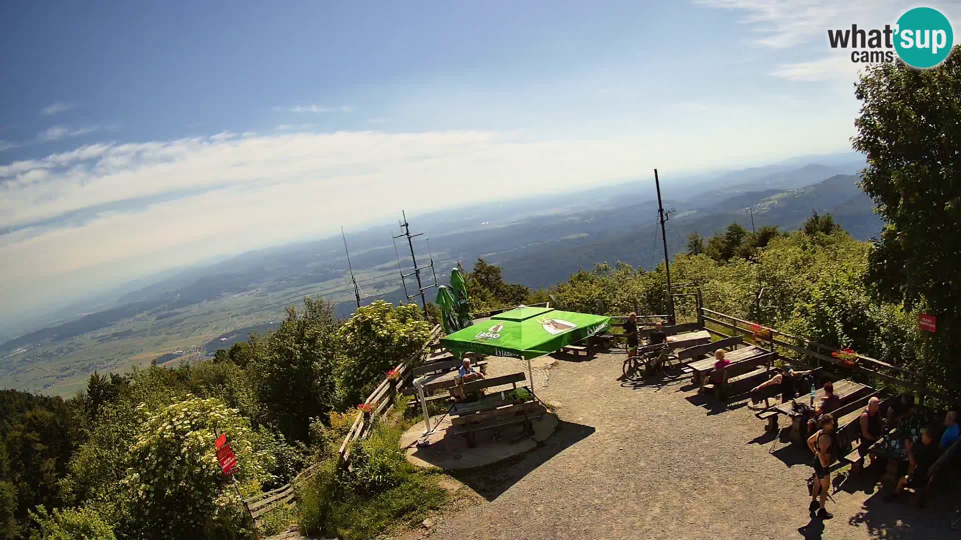 Mount Krim webcam near Ljubljana – Slovenia – view to Grosuplje