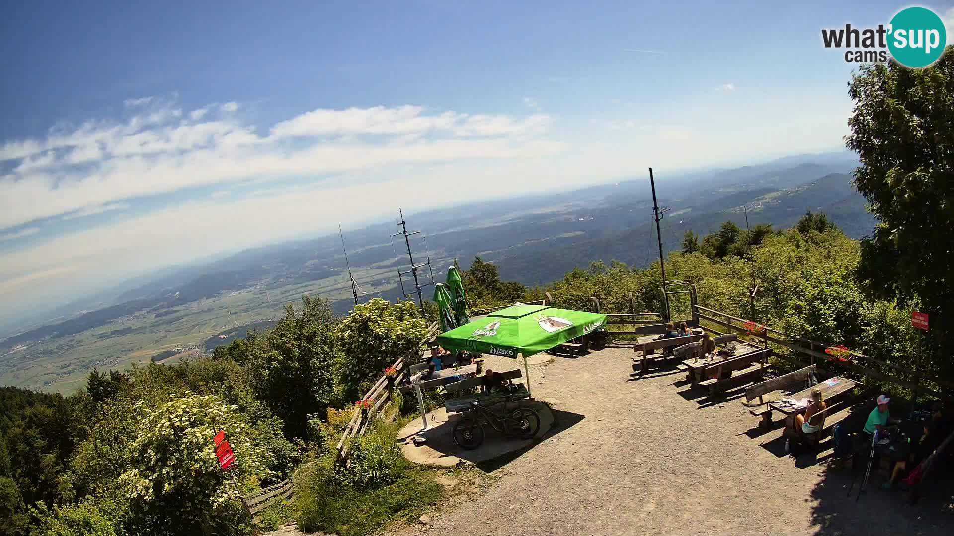 Mount Krim webcam near Ljubljana – Slovenia – view to Grosuplje