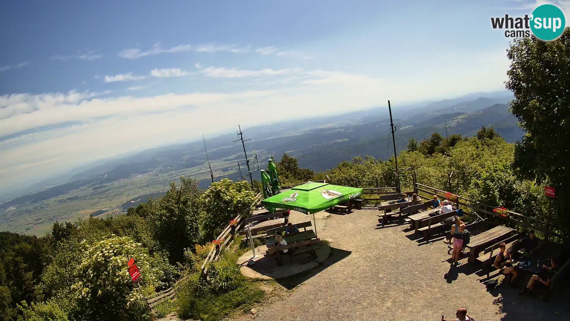 Mount Krim webcam near Ljubljana – Slovenia – view to Grosuplje
