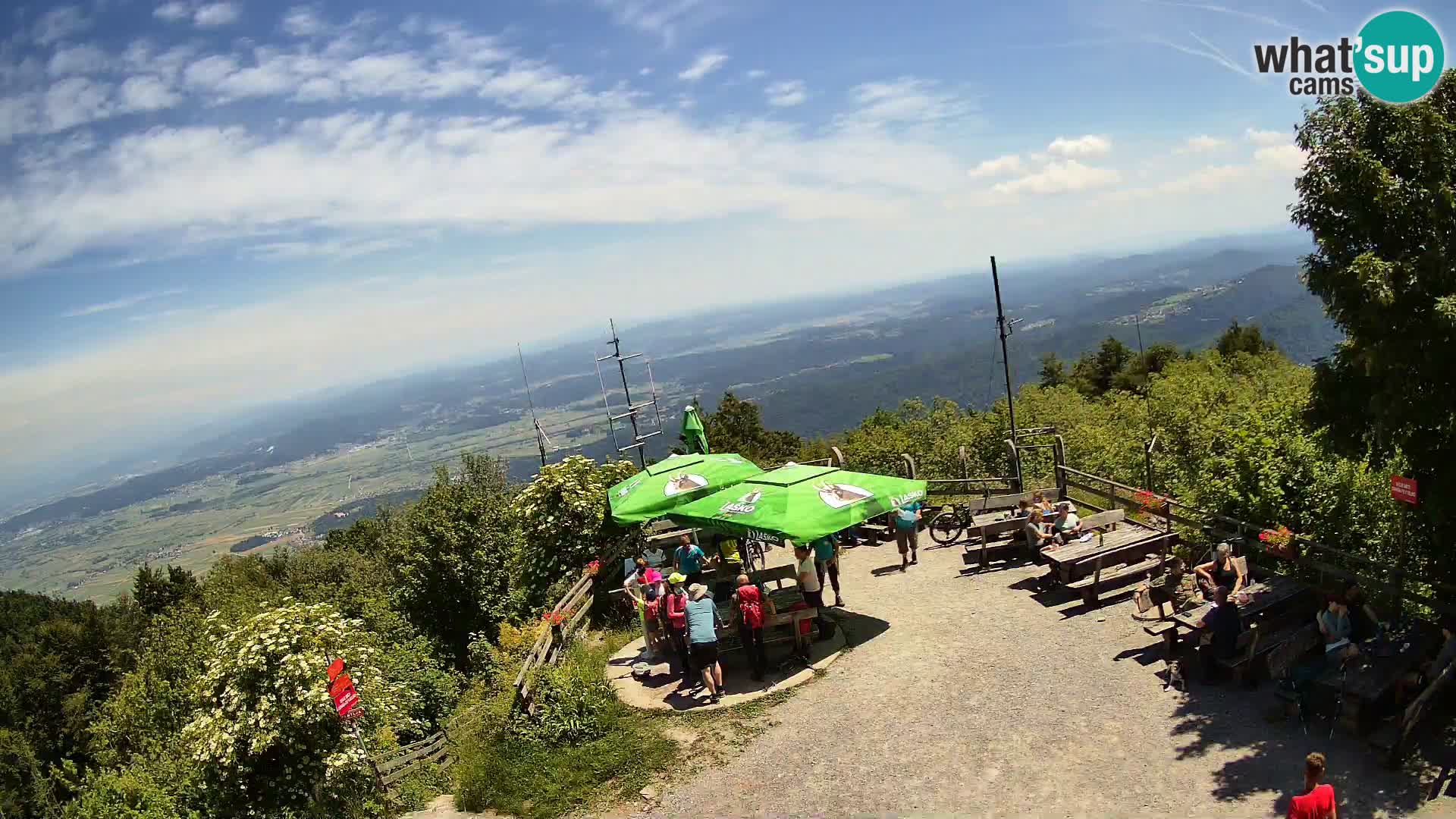 Mount Krim webcam near Ljubljana – Slovenia – view to Grosuplje