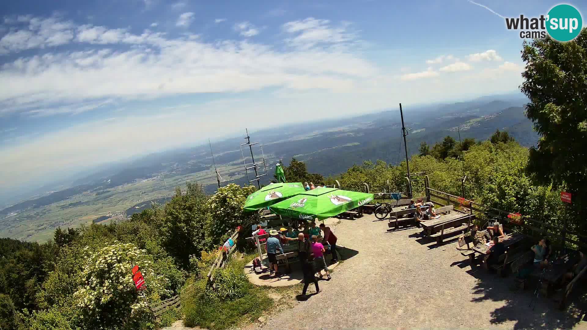 Mount Krim webcam near Ljubljana – Slovenia – view to Grosuplje