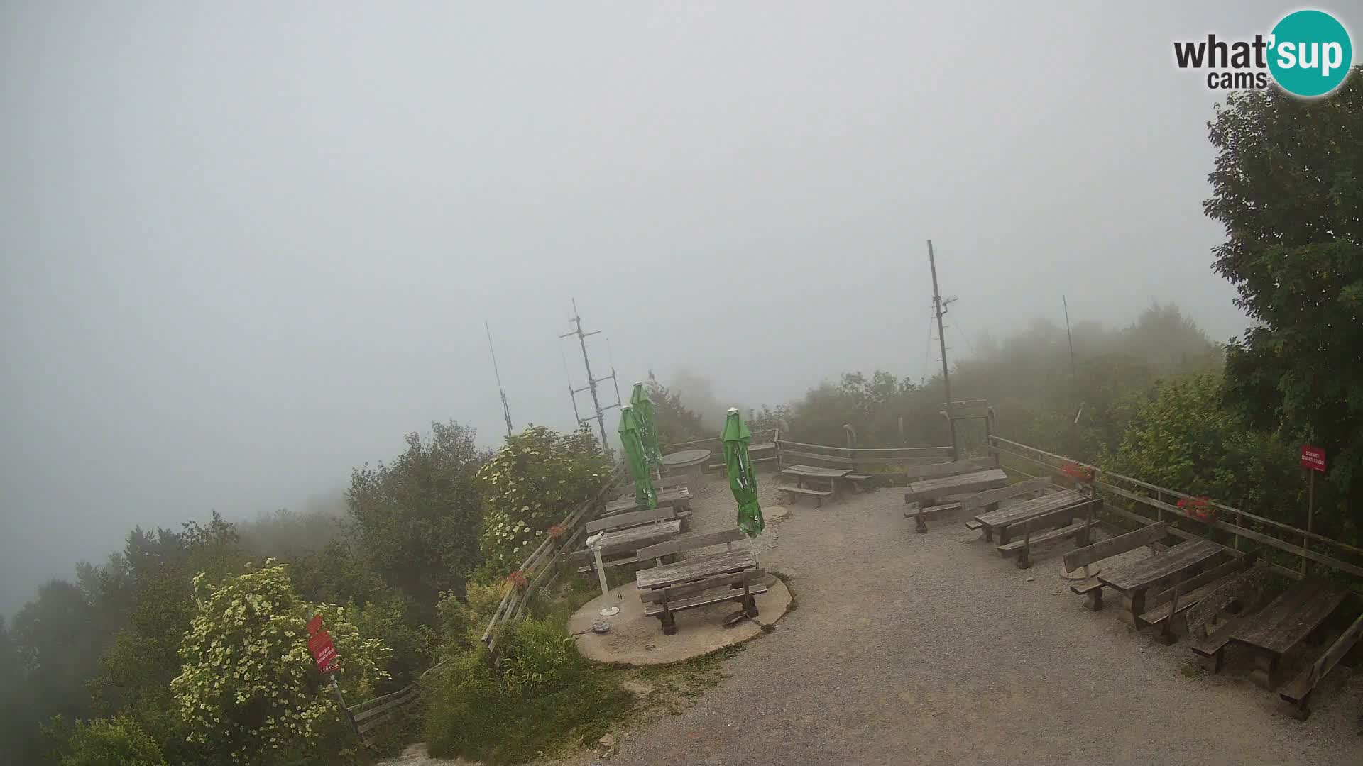 Mount Krim webcam near Ljubljana – Slovenia – view to Grosuplje