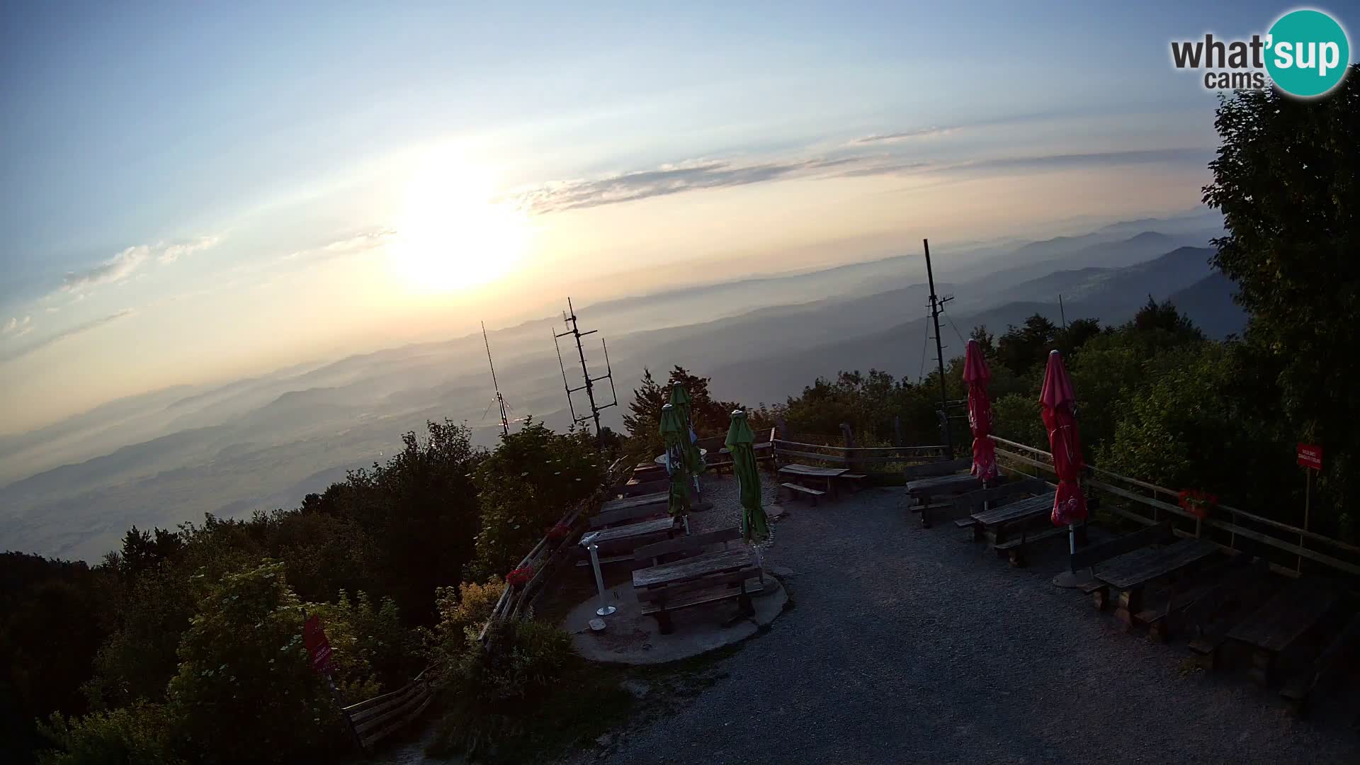 Mount Krim webcam near Ljubljana – Slovenia – view to Grosuplje