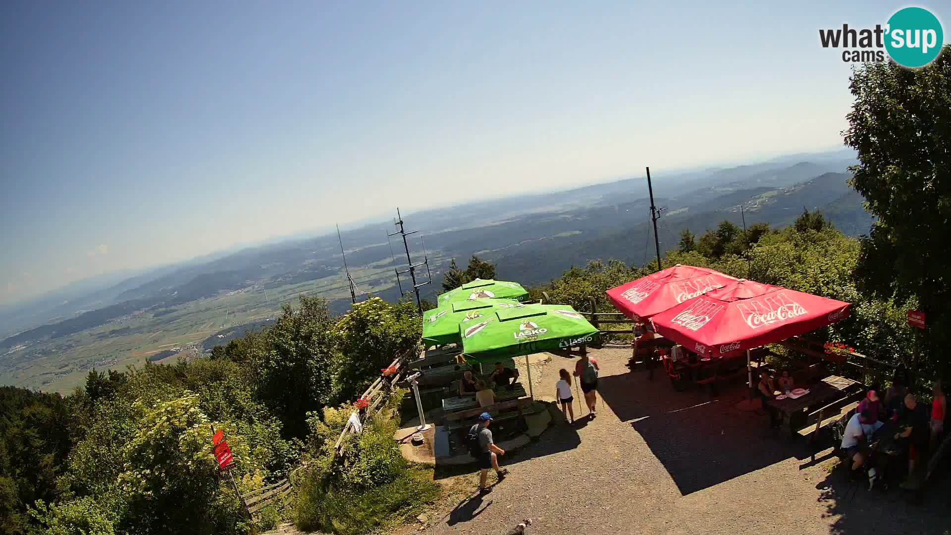Mount Krim webcam near Ljubljana – Slovenia – view to Grosuplje