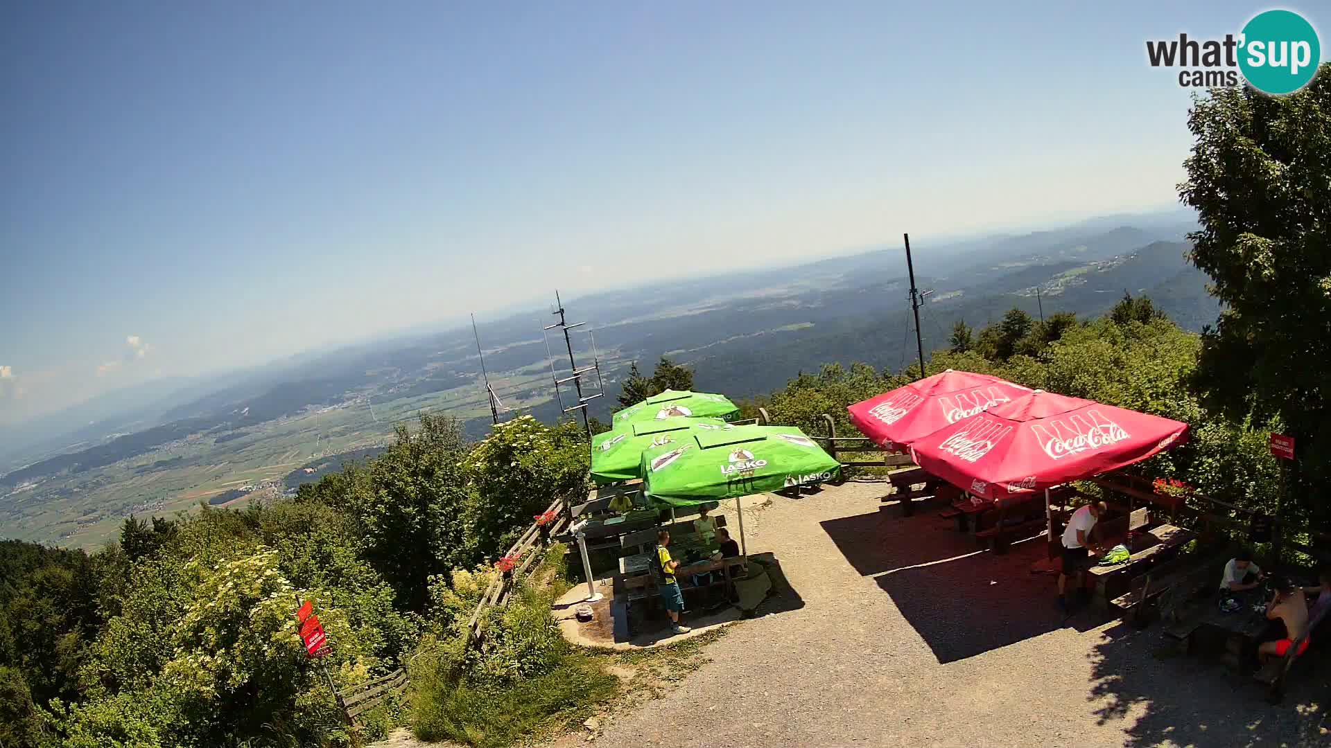 Mount Krim webcam near Ljubljana – Slovenia – view to Grosuplje