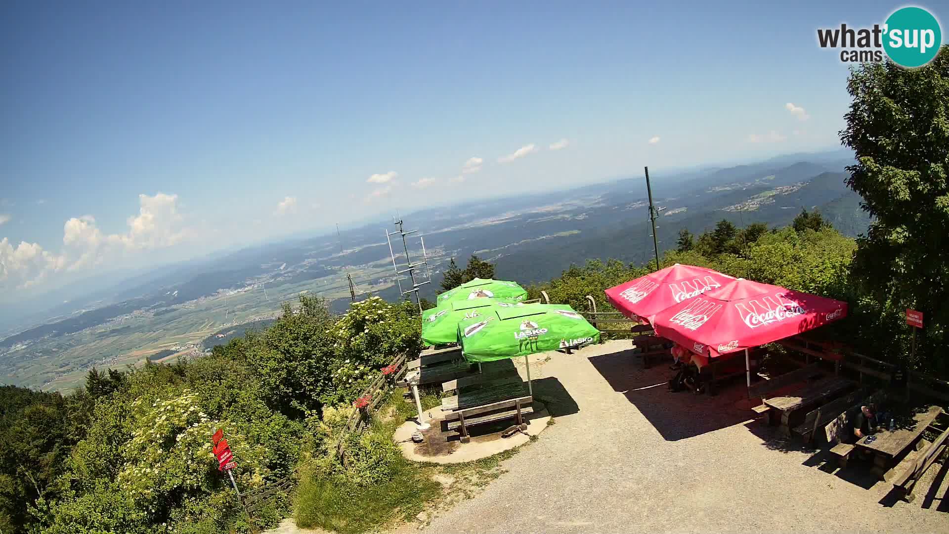 Mount Krim webcam near Ljubljana – Slovenia – view to Grosuplje
