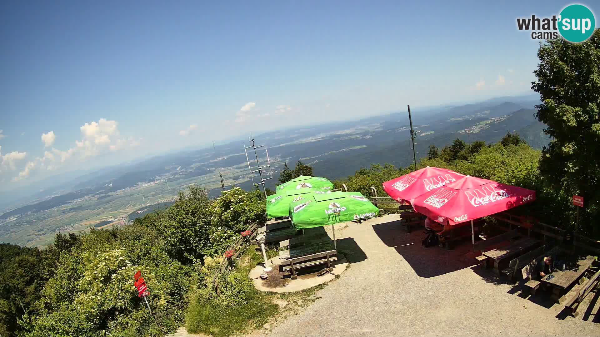 Mount Krim webcam near Ljubljana – Slovenia – view to Grosuplje