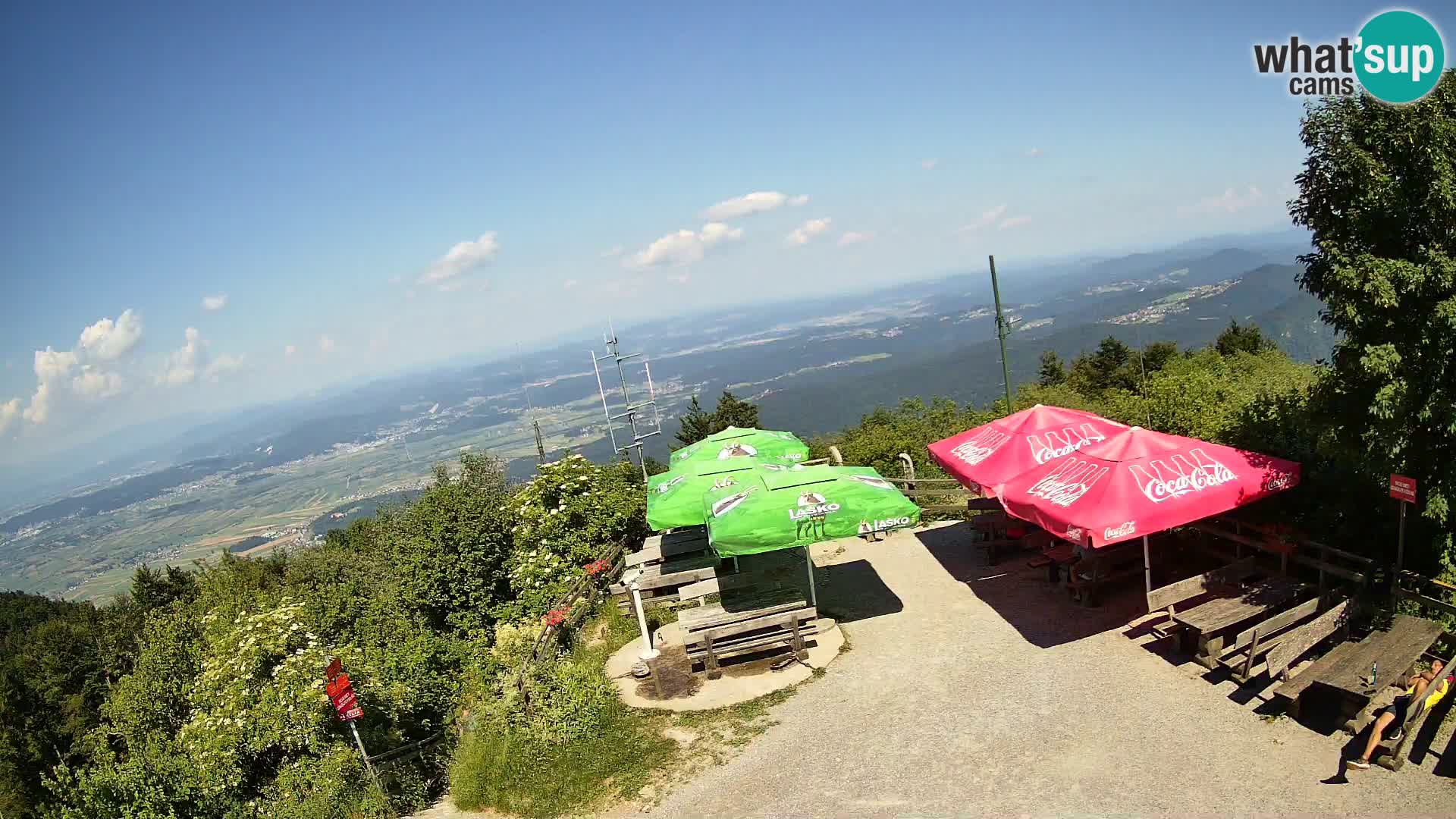 Mount Krim webcam near Ljubljana – Slovenia – view to Grosuplje