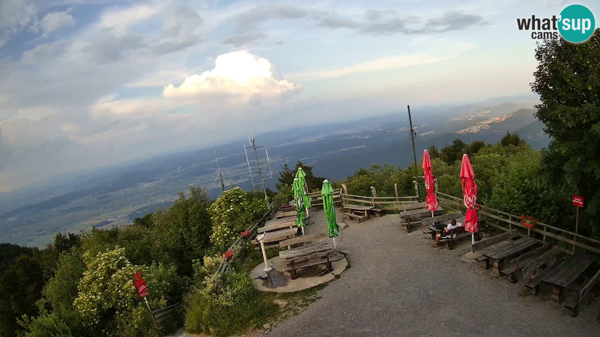 Mount Krim webcam near Ljubljana – Slovenia – view to Grosuplje