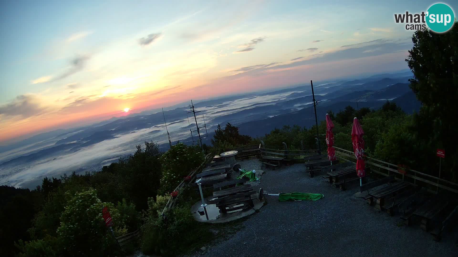 Mount Krim webcam near Ljubljana – Slovenia – view to Grosuplje