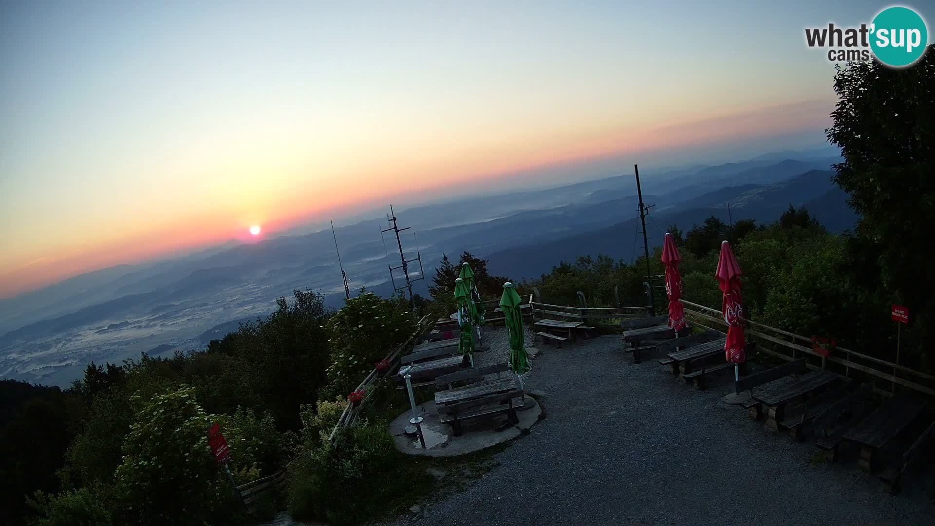 Mount Krim webcam near Ljubljana – Slovenia – view to Grosuplje