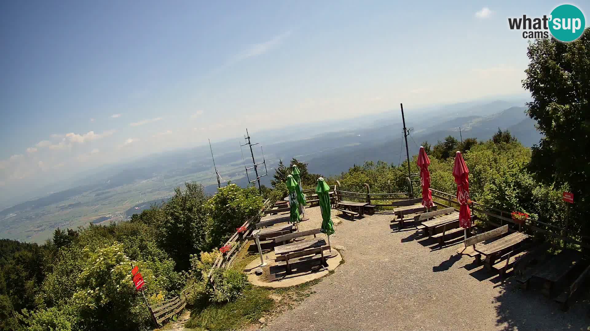 Mount Krim webcam near Ljubljana – Slovenia – view to Grosuplje