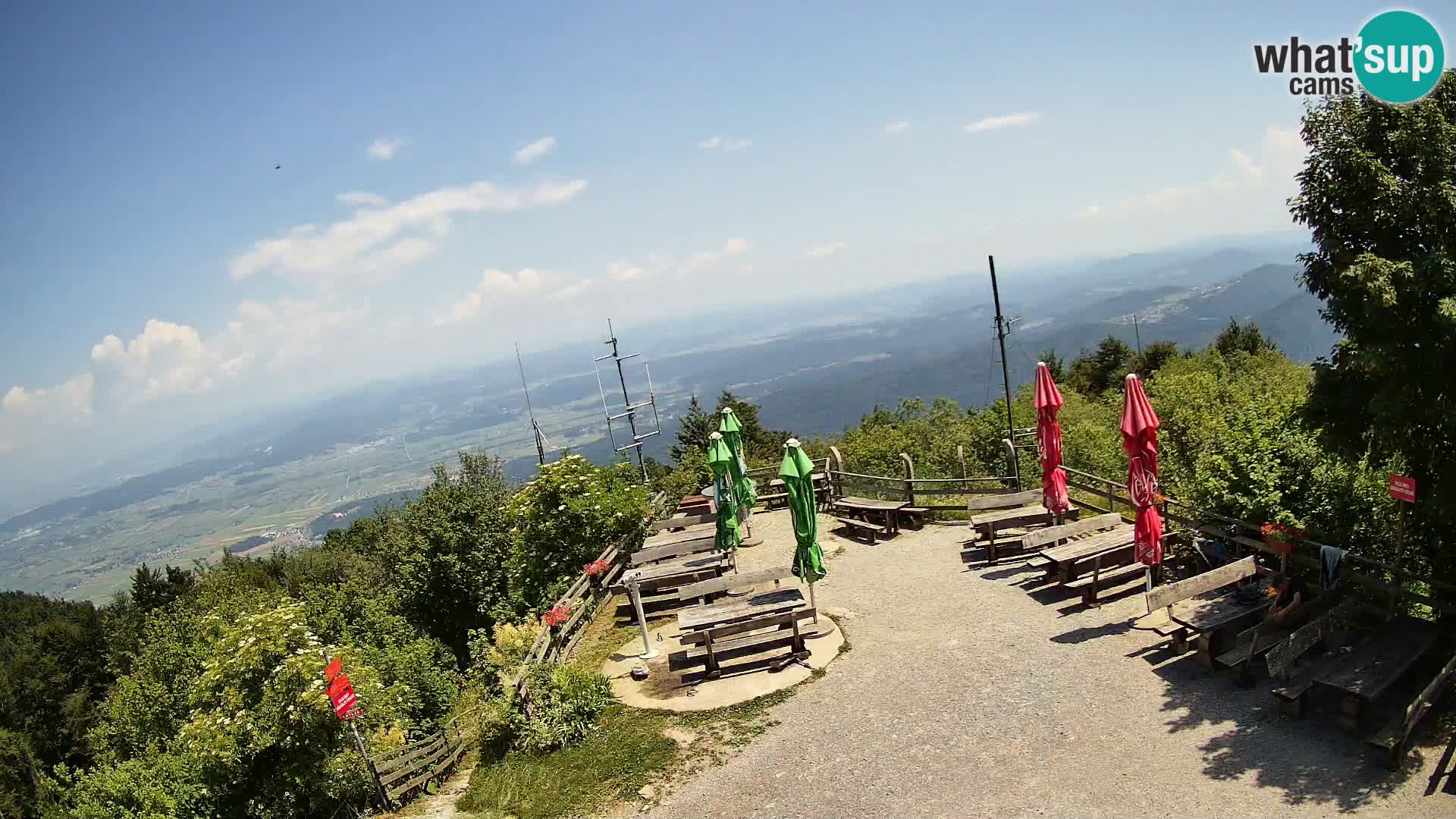 Mount Krim webcam near Ljubljana – Slovenia – view to Grosuplje