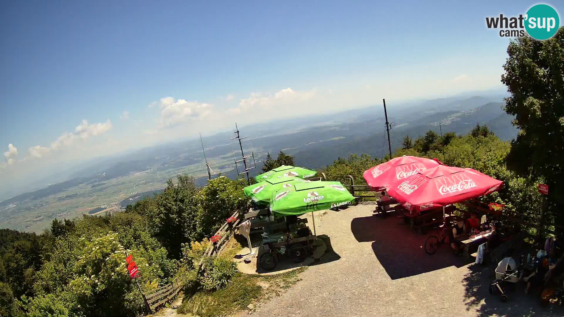 Mount Krim webcam near Ljubljana – Slovenia – view to Grosuplje