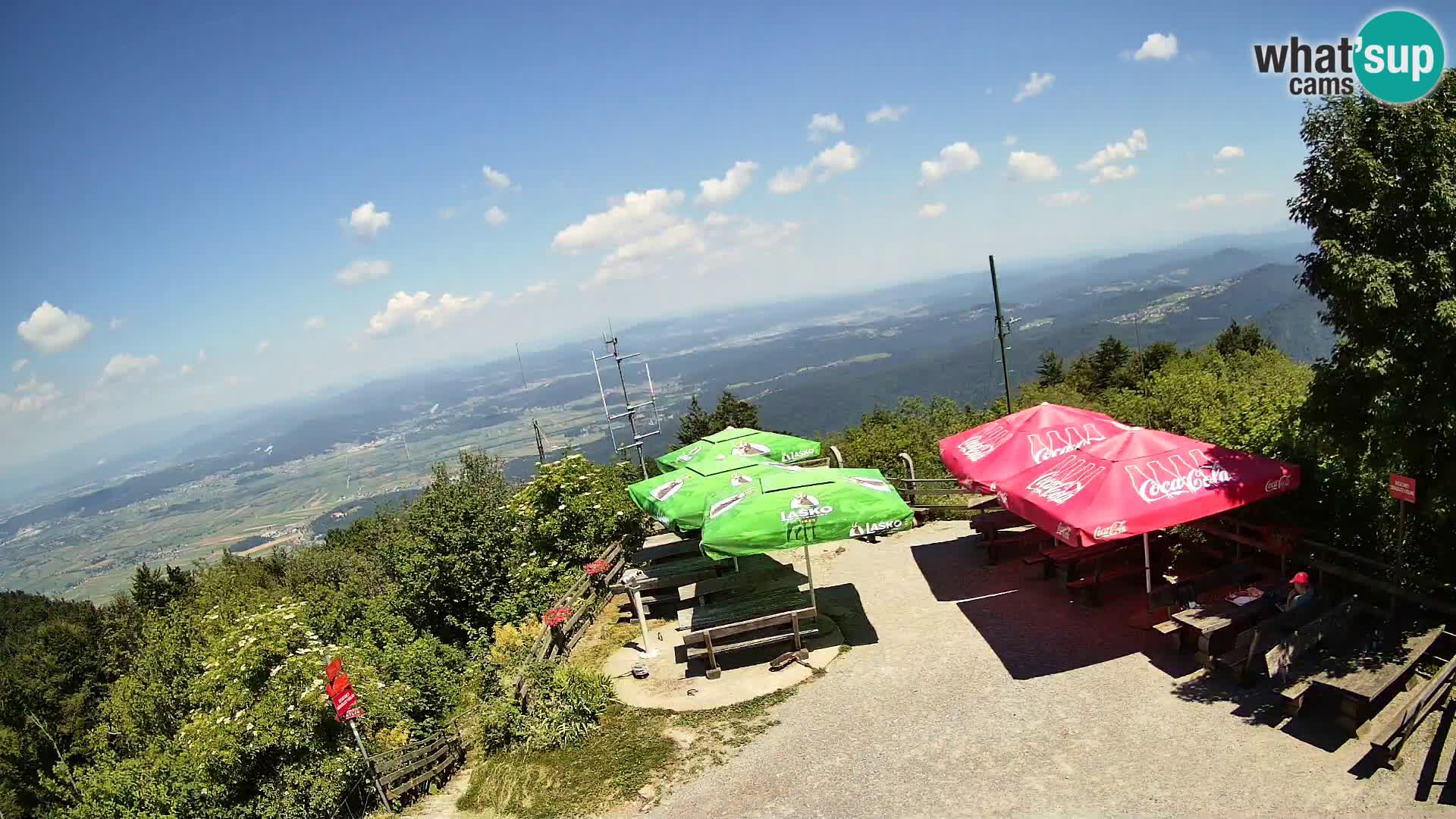 Mount Krim webcam near Ljubljana – Slovenia – view to Grosuplje