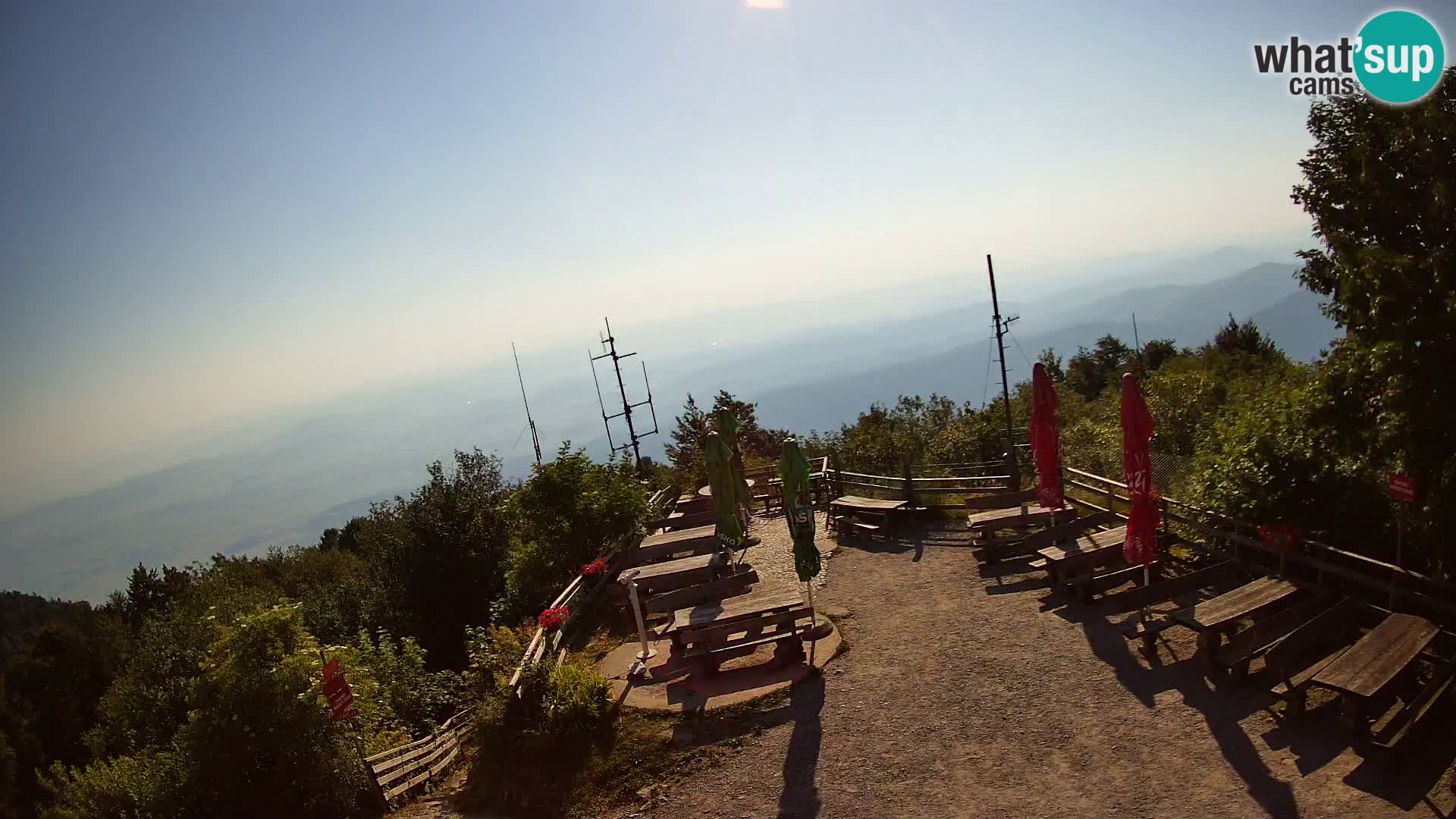 Mount Krim webcam near Ljubljana – Slovenia – view to Grosuplje