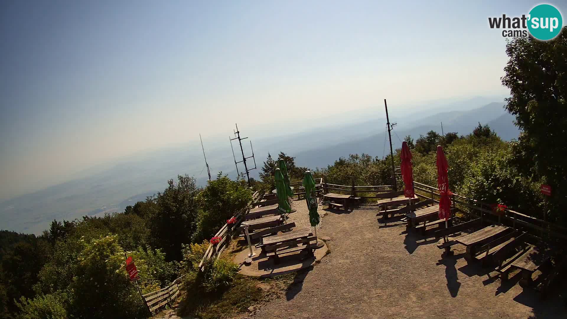 Mount Krim webcam near Ljubljana – Slovenia – view to Grosuplje