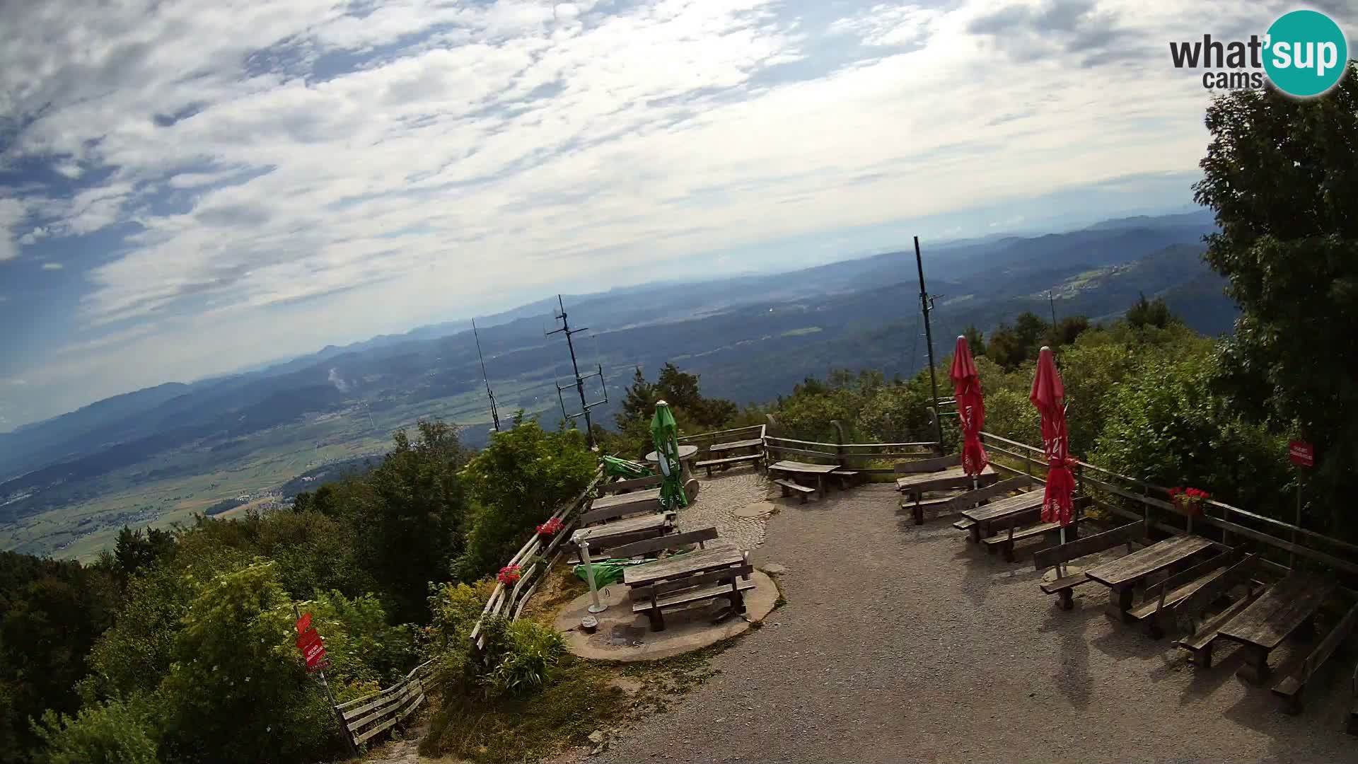 Mount Krim webcam near Ljubljana – Slovenia – view to Grosuplje