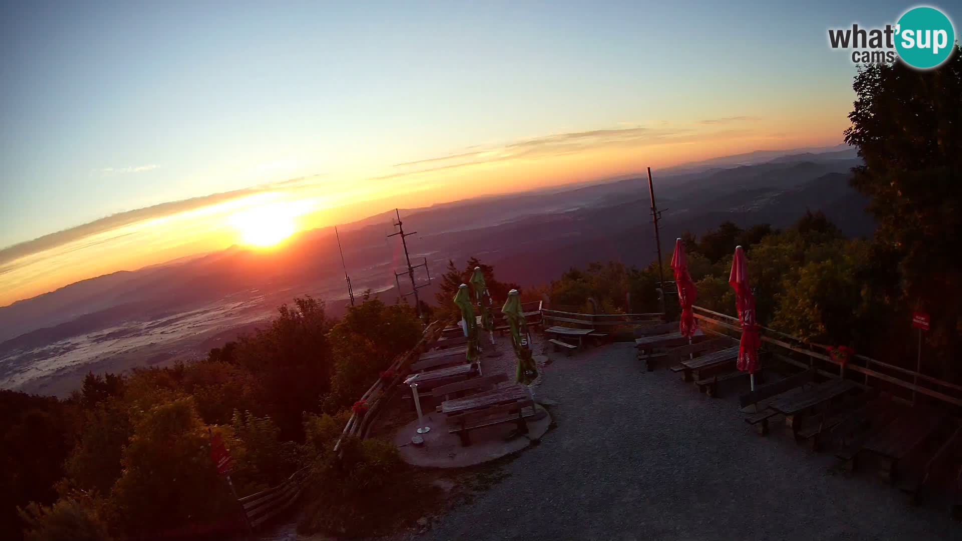 Mount Krim webcam near Ljubljana – Slovenia – view to Grosuplje