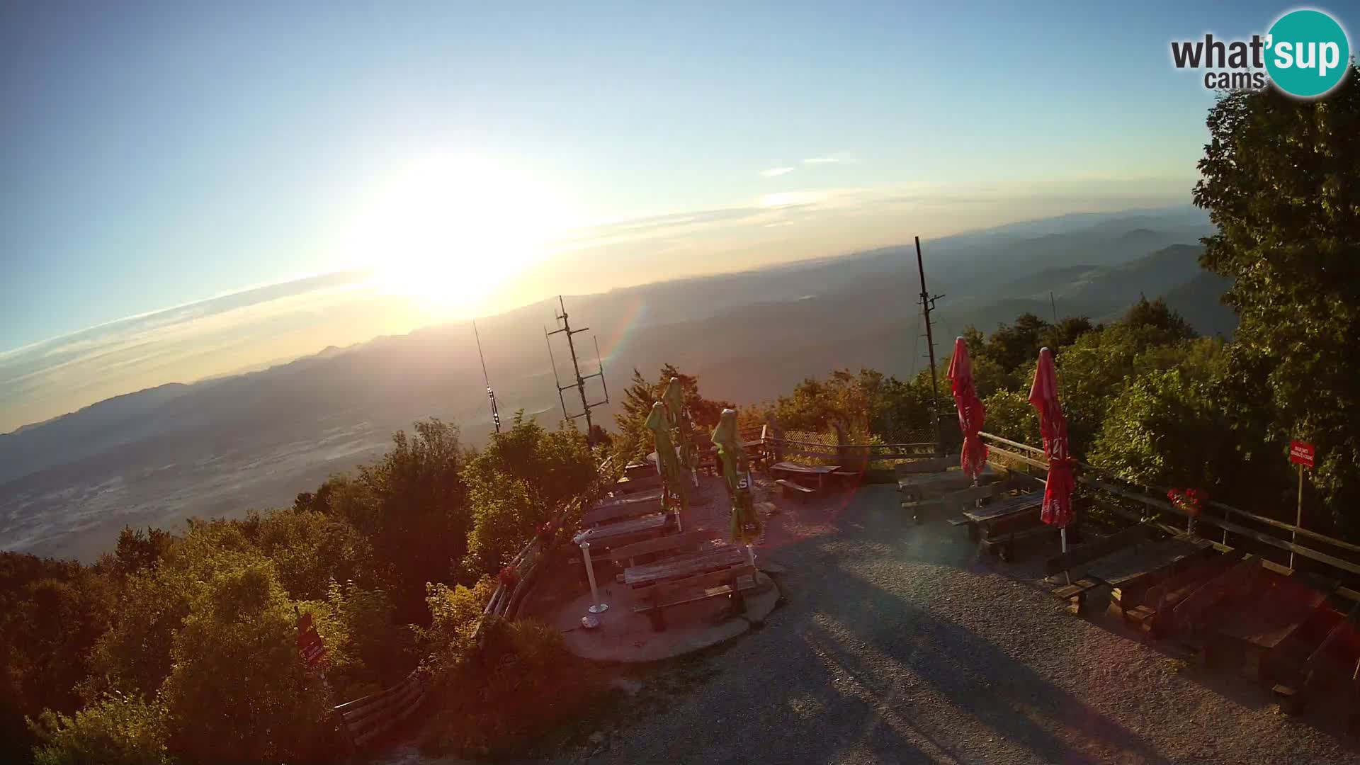 Mount Krim webcam near Ljubljana – Slovenia – view to Grosuplje