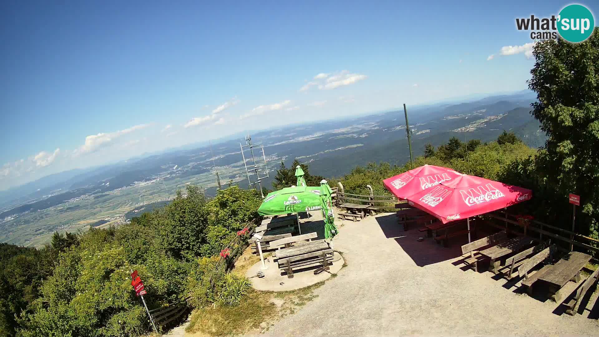 Mount Krim webcam near Ljubljana – Slovenia – view to Grosuplje