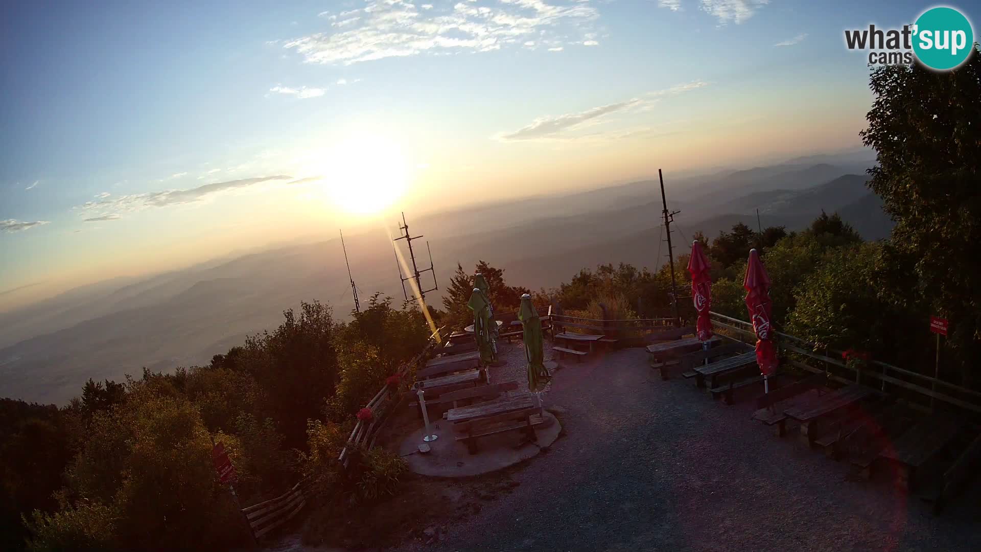 Mount Krim webcam near Ljubljana – Slovenia – view to Grosuplje