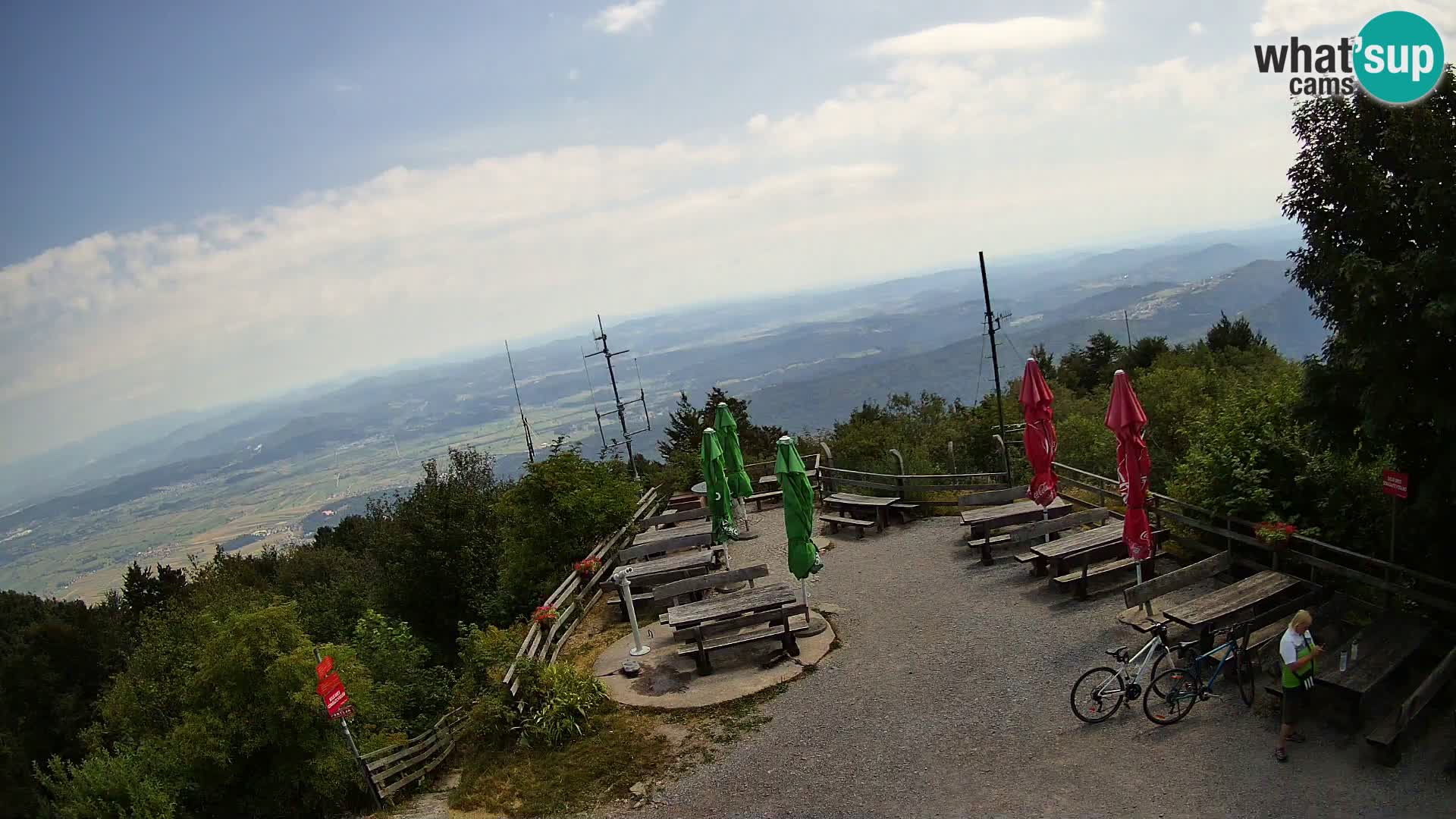 Mount Krim webcam near Ljubljana – Slovenia – view to Grosuplje