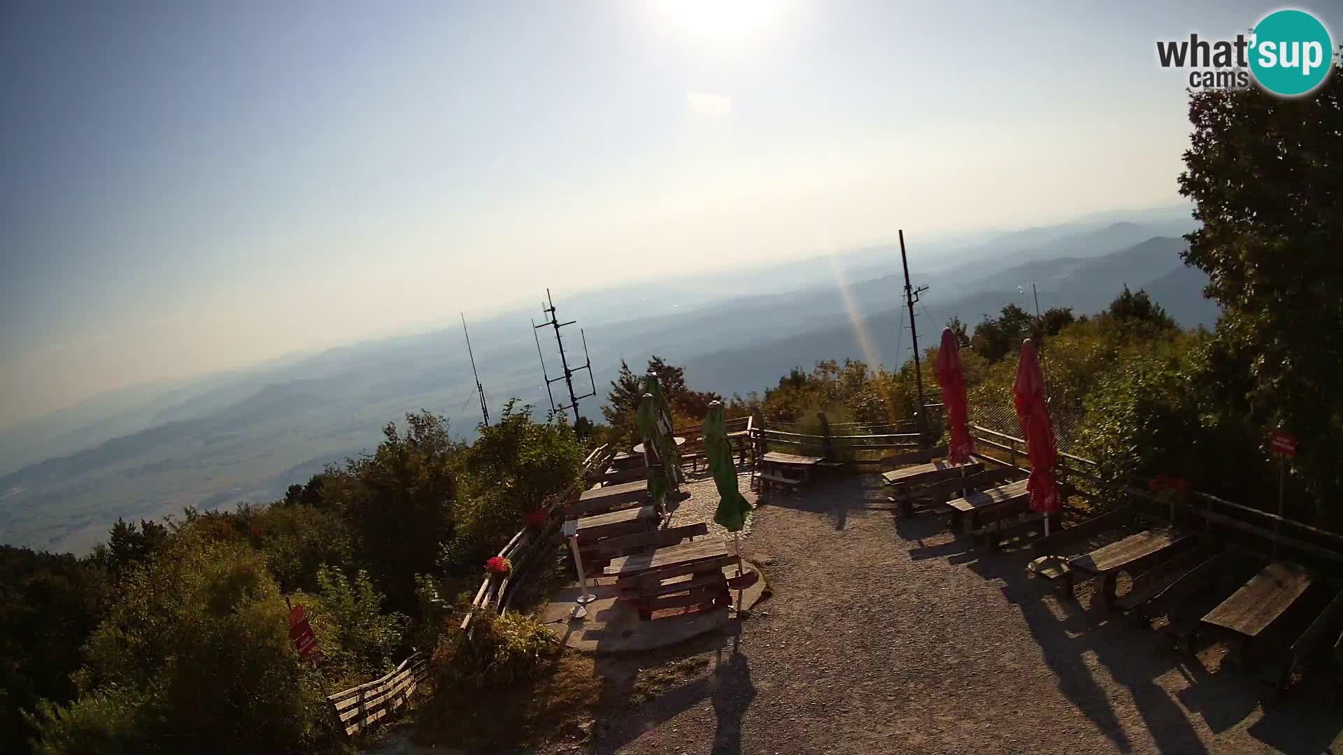 Mount Krim webcam near Ljubljana – Slovenia – view to Grosuplje