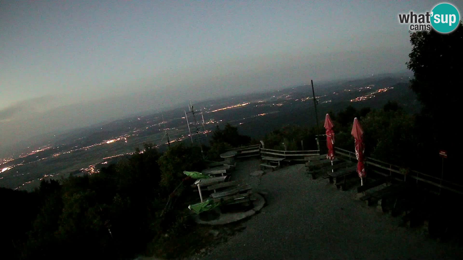 Mount Krim webcam near Ljubljana – Slovenia – view to Grosuplje