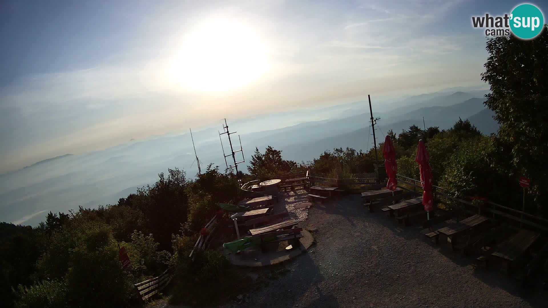 Mount Krim webcam near Ljubljana – Slovenia – view to Grosuplje
