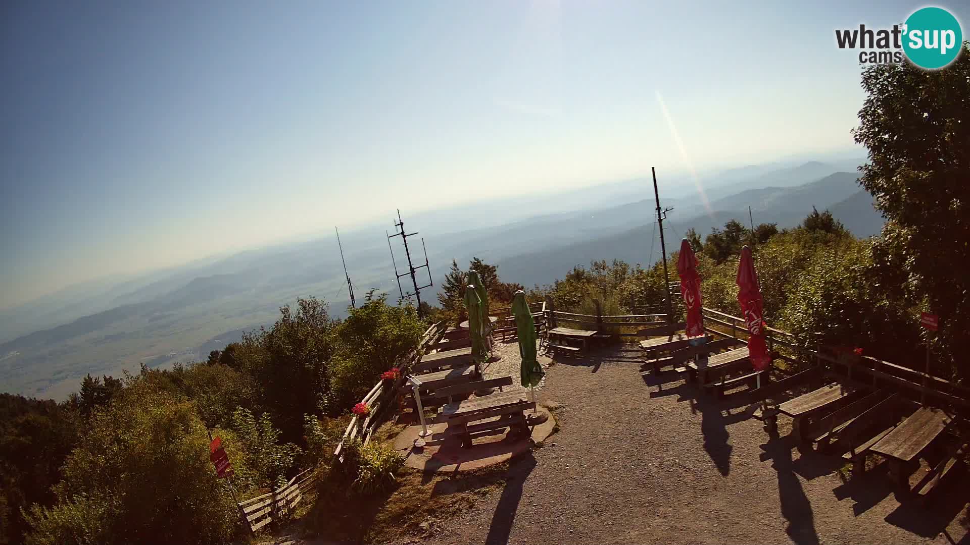 Mount Krim webcam near Ljubljana – Slovenia – view to Grosuplje