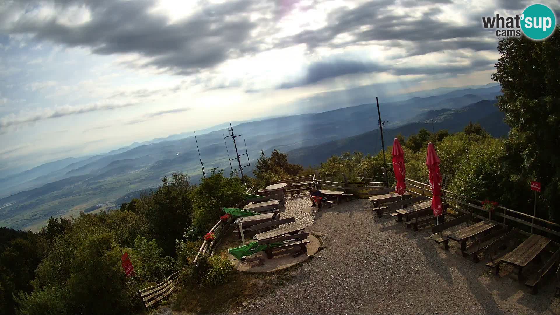 Mount Krim webcam near Ljubljana – Slovenia – view to Grosuplje