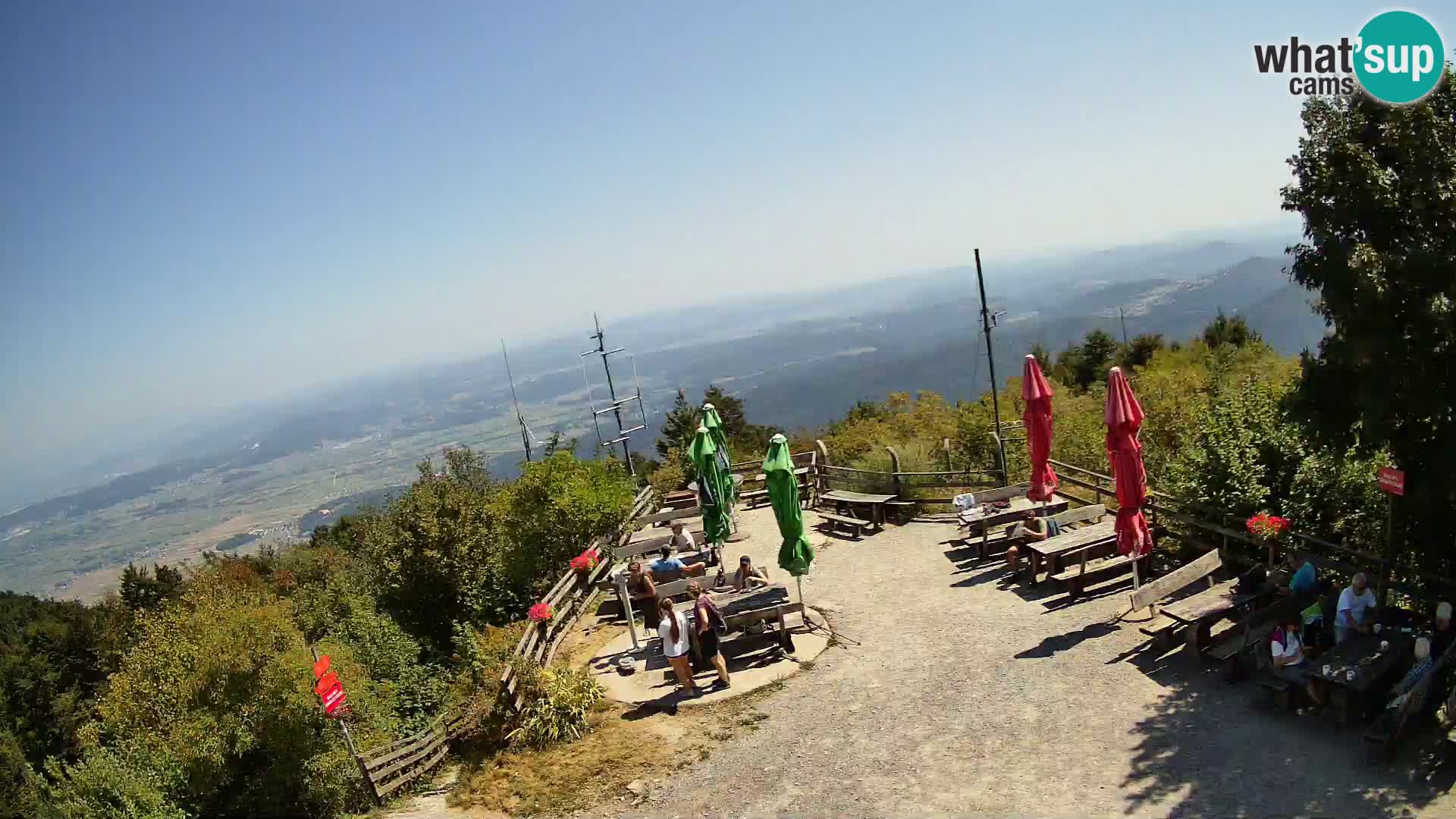 Mount Krim webcam near Ljubljana – Slovenia – view to Grosuplje